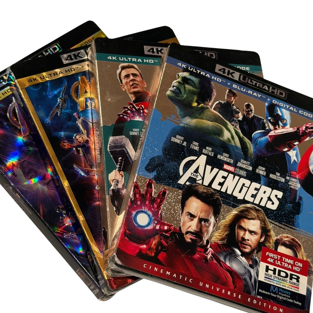Marvel Avengers 4-Movie Collection 4K Ultra HD Blu-ray Steelbook Set New Sealed